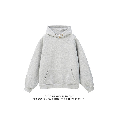480克美式紐釦連帽衛衣男潮牌重磅寬松純色百搭高街情侶帽衫外套 480克美式紐釦連帽衛衣男潮牌重磅寬松純色百搭高街情侶帽衫外套