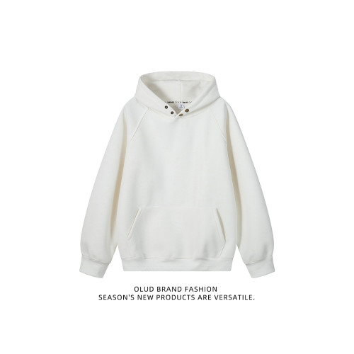 480克美式紐釦連帽衛衣男潮牌重磅寬松純色百搭高街情侶帽衫外套 480克美式紐釦連帽衛衣男潮牌重磅寬松純色百搭高街情侶帽衫外套