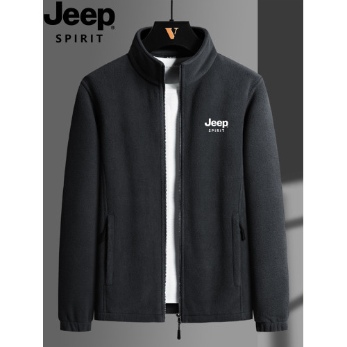 JEEP吉普男士抓絨衣秋冬中老年立領大碼衛衣休閒保暖運動開衫外套 JEEP吉普男士抓絨衣秋冬中老年立領大碼衛衣休閒保暖運動開衫外套