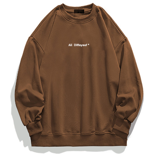 重磅純棉套頭衛衣男秋冬內搭加絨加厚打底衫日系簡約潮牌上衣外套