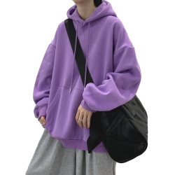 特大碼300斤重磅純棉連帽衛衣男裝冬季休閒情侶寬松加絨上衣外套2