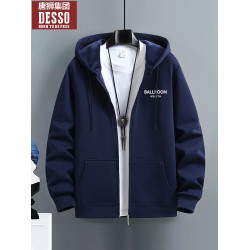 唐獅集團Desso連帽衛衣男款加絨2025新款男生開衫春秋季男士外套