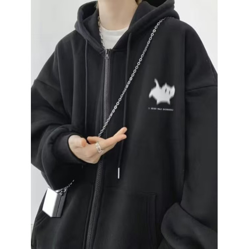 300斤穿開衫衛衣男冬季新款復古重磅連帽加絨外套大碼拉鍊外套男 300斤穿開衫衛衣男冬季新款復古重磅連帽加絨外套大碼拉鍊外套男