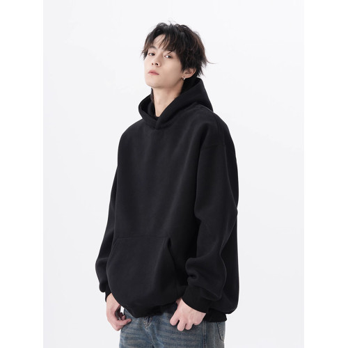 420g重磅連帽加絨衛衣男女秋季潮牌高級感寬松外套黑色打底衫帽衫 420g重磅連帽加絨衛衣男女秋季潮牌高級感寬松外套黑色打底衫帽衫