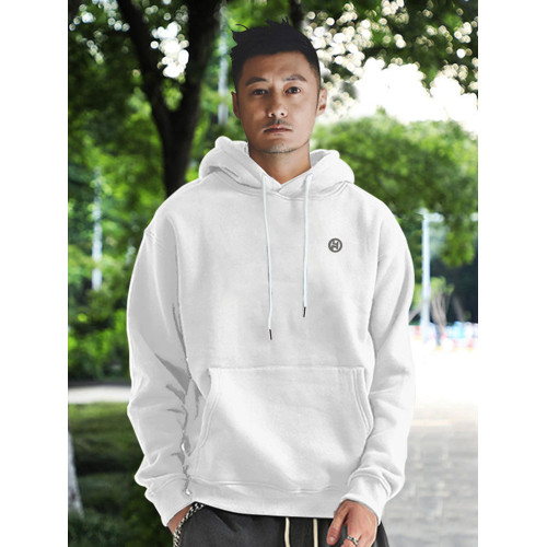 440克冬季餘文樂香港潮牌男裝衛衣男士連帽外套簡約寬松加絨帽衫 440克冬季餘文樂香港潮牌男裝衛衣男士連帽外套簡約寬松加絨帽衫