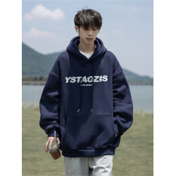 港風日系潮流ins新款韓版男裝秋冬純棉連帽衛衣寬松百搭套頭加絨