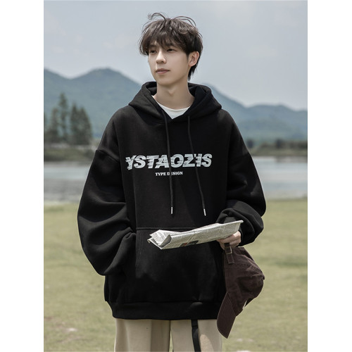 港風日系潮流ins新款韓版男裝秋冬純棉連帽衛衣寬松百搭套頭加絨 港風日系潮流ins新款韓版男裝秋冬純棉連帽衛衣寬松百搭套頭加絨