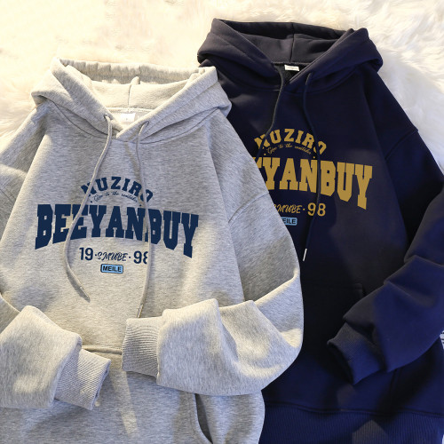 2024新款秋冬寬松加絨加厚連帽衛衣男生春秋青少年套頭帽衫外套潮 2024新款秋冬寬松加絨加厚連帽衛衣男生春秋青少年套頭帽衫外套潮