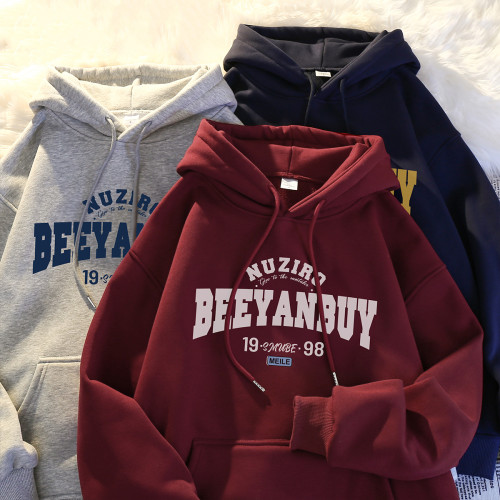 2024新款秋冬寬松加絨加厚連帽衛衣男生春秋青少年套頭帽衫外套潮 2024新款秋冬寬松加絨加厚連帽衛衣男生春秋青少年套頭帽衫外套潮