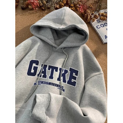 100%純棉連帽加厚加絨衛衣男女早秋冬新款寬松情侶裝衣服重磅外套