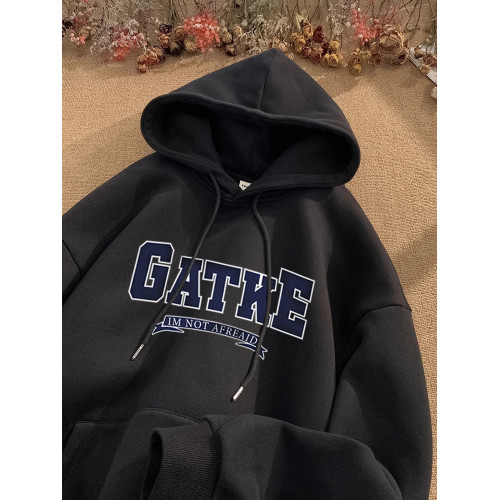 100%純棉連帽加厚加絨衛衣男女早秋冬新款寬松情侶裝衣服重磅外套 100%純棉連帽加厚加絨衛衣男女早秋冬新款寬松情侶裝衣服重磅外套