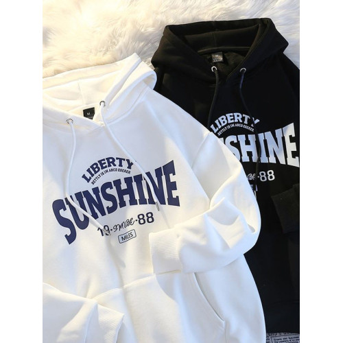 重磅純棉oversize新款字母寬松大碼長袖美式潮牌連帽加絨衛衣外套 重磅純棉oversize新款字母寬松大碼長袖美式潮牌連帽加絨衛衣外套