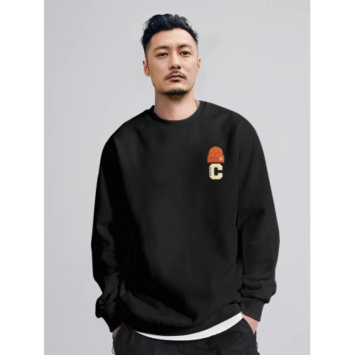 冬季新款男士衛衣潮牌美式男裝圓領上衣男秋冬加絨情侶裝黑色衣服 冬季新款男士衛衣潮牌美式男裝圓領上衣男秋冬加絨情侶裝黑色衣服