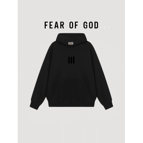 ESSENTIALS 聯名款三條杠加絨連帽衛衣FOG高街美式情侶寬松帽衫潮 ESSENTIALS 聯名款三條杠加絨連帽衛衣FOG高街美式情侶寬松帽衫潮