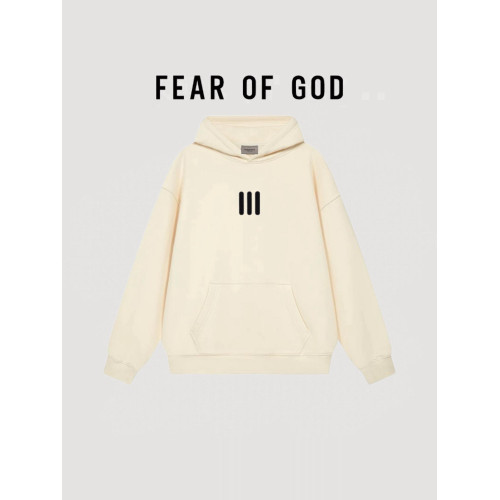 ESSENTIALS 聯名款三條杠加絨連帽衛衣FOG高街美式情侶寬松帽衫潮 ESSENTIALS 聯名款三條杠加絨連帽衛衣FOG高街美式情侶寬松帽衫潮