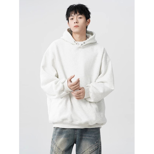 500G重磅紐釦連帽衛衣男女秋季潮牌oversize寬松加厚外套百搭帽衫 500G重磅紐釦連帽衛衣男女秋季潮牌oversize寬松加厚外套百搭帽衫