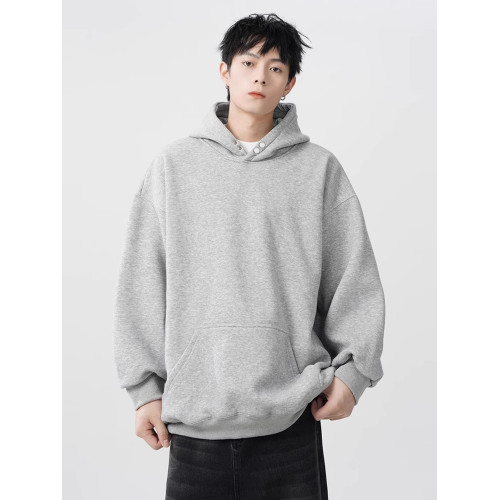 500G重磅紐釦連帽衛衣男女秋季潮牌oversize寬松加厚外套百搭帽衫 500G重磅紐釦連帽衛衣男女秋季潮牌oversize寬松加厚外套百搭帽衫
