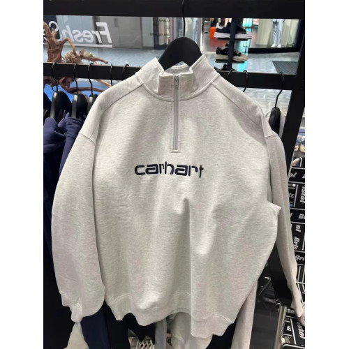 半拉鍊衛衣純棉半高立領男女春秋情侶款字母刺綉寬松大碼套頭外套 半拉鍊衛衣純棉半高立領男女春秋情侶款字母刺綉寬松大碼套頭外套