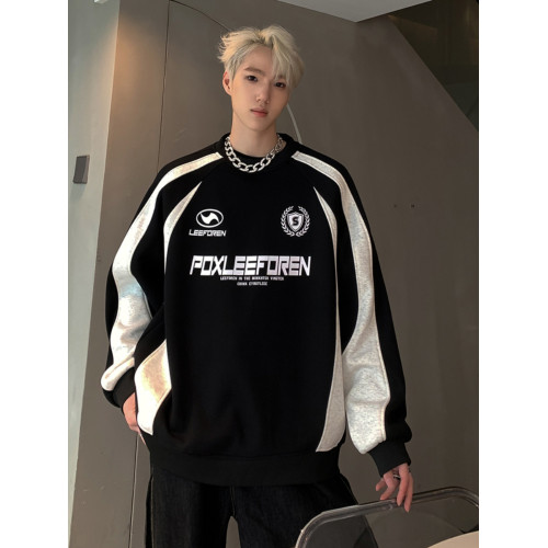 字母圓領衛衣男女2025秋冬季新款重磅加絨加厚青少年潮牌寬松外套 字母圓領衛衣男女2025秋冬季新款重磅加絨加厚青少年潮牌寬松外套