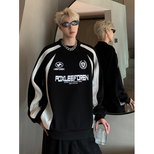 字母圓領衛衣男女2025秋冬季新款重磅加絨加厚青少年潮牌寬松外套 字母圓領衛衣男女2025秋冬季新款重磅加絨加厚青少年潮牌寬松外套