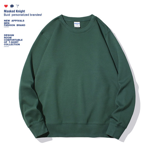 港風潮牌秋季純色薄款套頭圓領衛衣男潮寬松休閒情侶裝淨版上衣