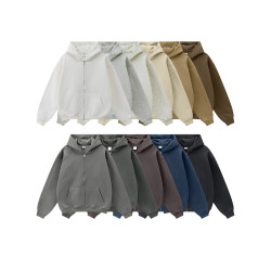 秋冬KANYE侃爺加絨拉鍊開衫美式衛衣男女炸街休閒寬松連帽外套ins