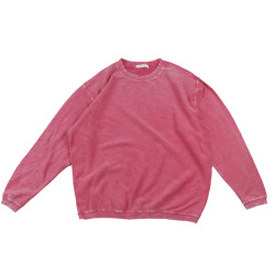 雪花洗純棉oversize羅紋衫 男女衛衣寬松圓領衫