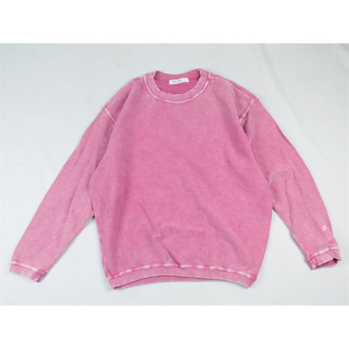 雪花洗純棉oversize羅紋衫 男女衛衣寬松圓領衫 雪花洗純棉oversize羅紋衫 男女衛衣寬松圓領衫