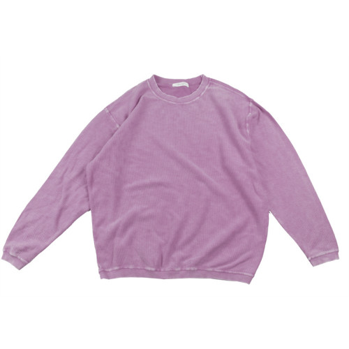 雪花洗純棉oversize羅紋衫 男女衛衣寬松圓領衫 雪花洗純棉oversize羅紋衫 男女衛衣寬松圓領衫