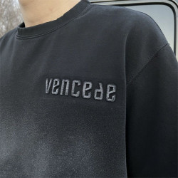 網紅同款小衫夏季漸變做舊純棉短袖t恤男半截袖潮流百搭情侶短袖t