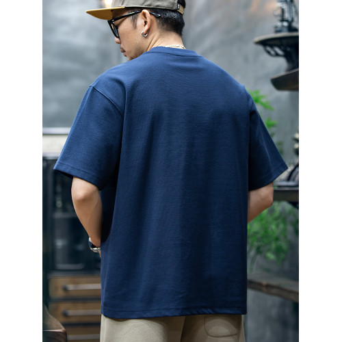 260g米格短袖t恤男夏季新款潮牌小樹懶刺綉口袋寬松休閒半袖體恤 260g米格短袖t恤男夏季新款潮牌小樹懶刺綉口袋寬松休閒半袖體恤