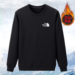 秋冬季加絨加厚保暖衛衣男加肥加大碼圓領套頭上衣純棉帶絨打底衫