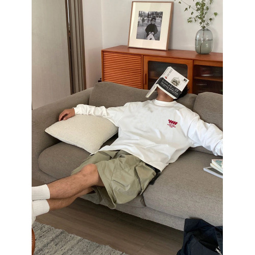 歐美式休閒風純棉長袖t恤男260g秋冬重磅圓領寬松上衣情侶ins潮牌