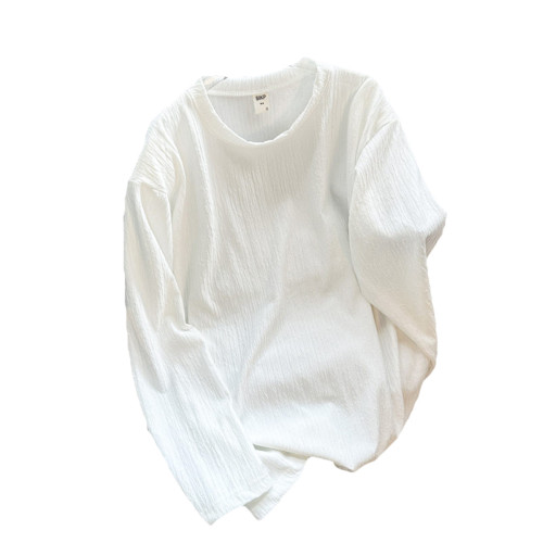 長袖T恤男秋季韓版痞帥寬松休閒日系復古簡約純色打底衫墊肩上衣 長袖T恤男秋季韓版痞帥寬松休閒日系復古簡約純色打底衫墊肩上衣