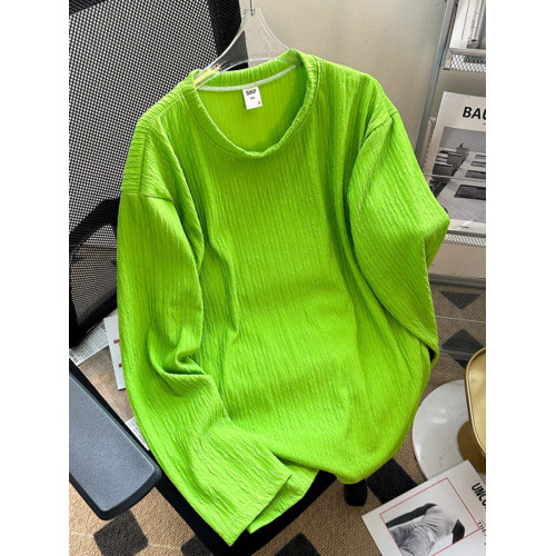 長袖T恤男秋季韓版痞帥寬松休閒日系復古簡約純色打底衫墊肩上衣 長袖T恤男秋季韓版痞帥寬松休閒日系復古簡約純色打底衫墊肩上衣