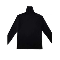 春秋季可翻高領打底衫男德絨堆堆領長袖T恤潮流百搭純色內搭上衣