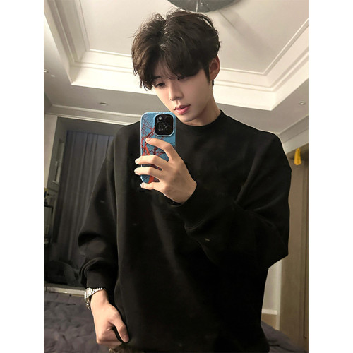 cleanfit美式重磅圓領衛衣男款秋季ootd加絨長袖t恤內搭打底上衣 cleanfit美式重磅圓領衛衣男款秋季ootd加絨長袖t恤內搭打底上衣