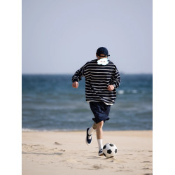 春裝潮牌日系T恤男生條紋衛衣長袖寬松休閒中性ins風慵懶打底衣服