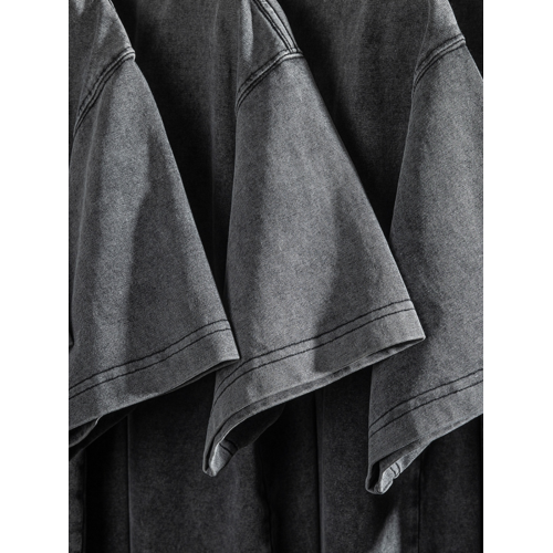 230克純棉重磅水洗男短袖t恤夏季復古做舊情侶裝上衣ins半袖體恤