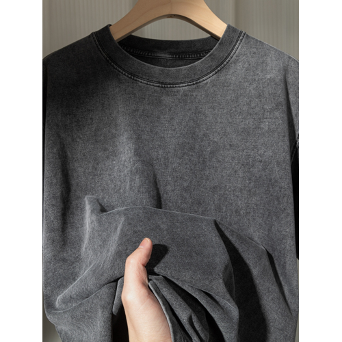 230克純棉重磅水洗男短袖t恤夏季復古做舊情侶裝上衣ins半袖體恤