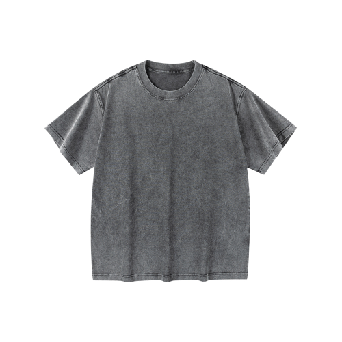 230克純棉重磅水洗男短袖t恤夏季復古做舊情侶裝上衣ins半袖體恤