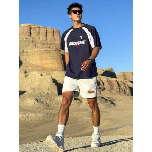 andtime復古短袖籃球【敭帆】運動跑步健身速乾透氣訓練服美式T恤