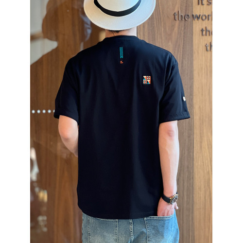 港風設計感小衆刺綉短袖t恤男潮流虎頭高級感ins純棉寬松半袖上衣