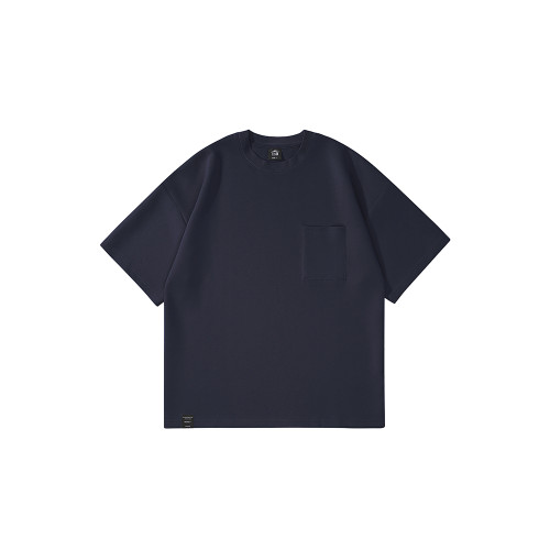 Gnomes lab 3.0軟糯親膚300g空氣層純色口袋短袖打底圓領T恤日系