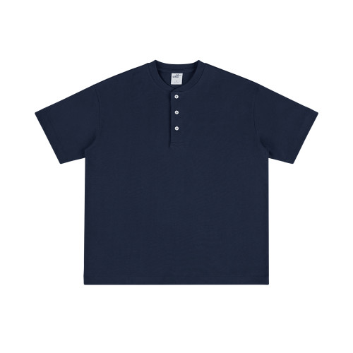 IDLT 寬松亨利領 320g重磅 廓形落肩圓領T恤全棉TEE百搭街頭潮ins