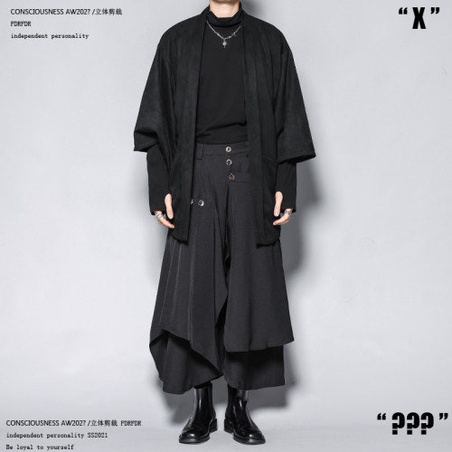 RFDRFD 精梳棉長袖T恤黑色打底衫修身暗黑系半高領內搭男衛衣Tee RFDRFD 精梳棉長袖T恤黑色打底衫修身暗黑系半高領內搭男衛衣Tee