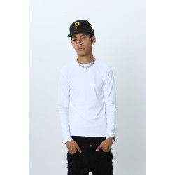 Genius Club2021fw新品黑人基礎款修身純色白色長袖