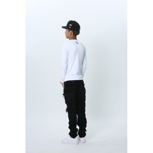 Genius Club2021fw新品黑人基礎款修身純色白色長袖