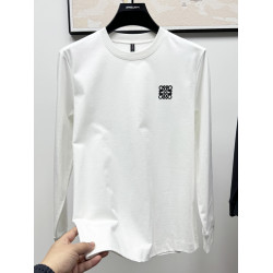 輕奢潮牌衛衣男圓領春季休閒t恤男長袖打底衫男裝上衣潮小衫T