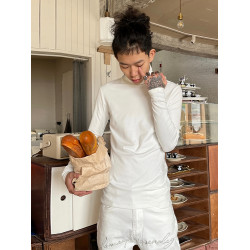 South美式高領打底衫男士嘻哈純色重磅秋冬修身翻領長袖高彈T恤潮